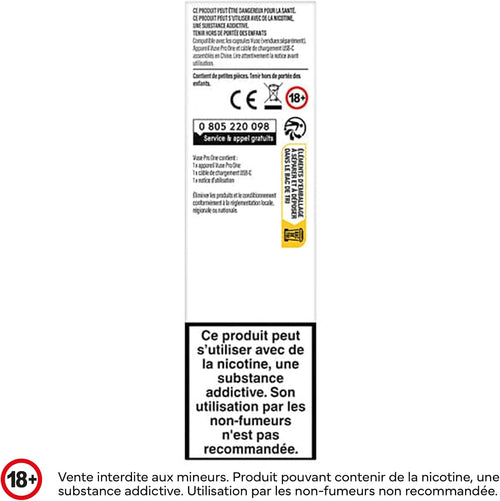 Découvrez la Vuse Pro One : Kit Complet de Cigarette Électronique Rechargeable avec Double Mode de Vape et Charge Rapide USB-C